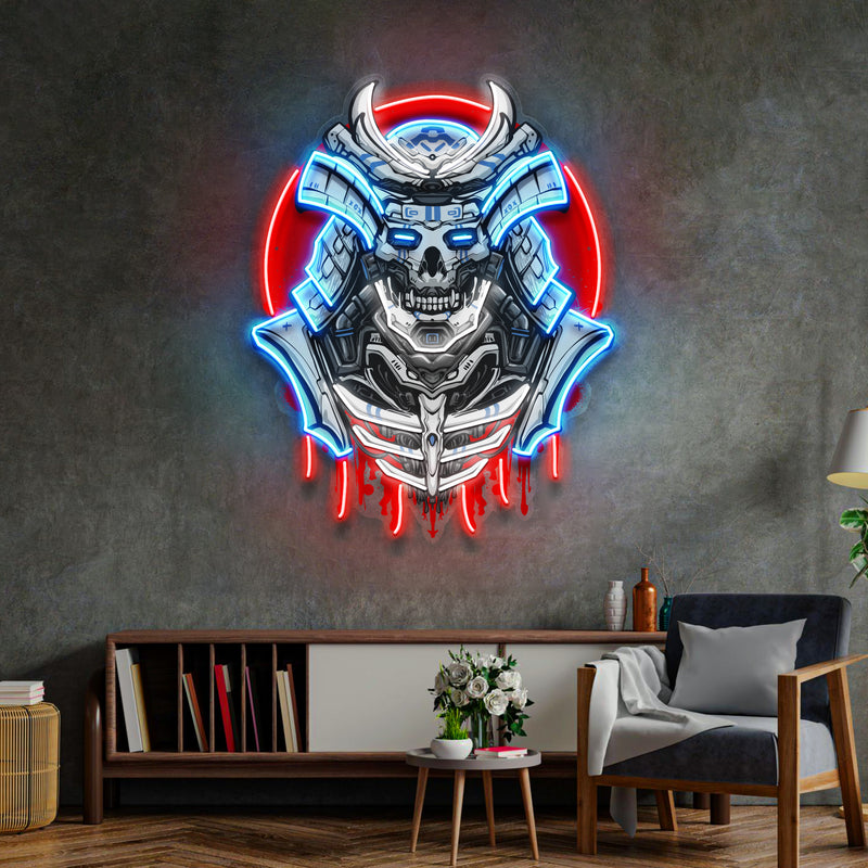 The Japanese Samurai Robot LED Neon Sign Light Pop Art