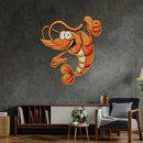 Thumps-up Shrimp Led Neon Acrylic Artwork - Custom Neon Signs | LED Neon Signs | Zanvis Neon®