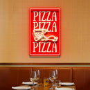 Triple Love For Pizza LED Neon Sign Light Pop Art