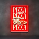 Triple Love For Pizza LED Neon Sign Light Pop Art