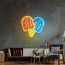Two Popsicles Led Neon Acrylic Artwork - Custom Neon Signs | LED Neon Signs | Zanvis Neon®