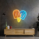 Two Popsicles Led Neon Acrylic Artwork - Custom Neon Signs | LED Neon Signs | Zanvis Neon®