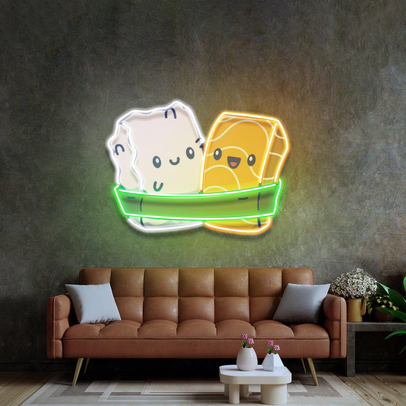 Two Sushi Neon Acrylic Artwork - Custom Neon Signs | LED Neon Signs | Zanvis Neon®