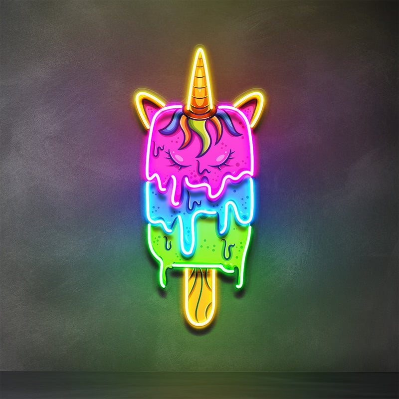 Unicorn Ice Cream LED Neon Sign Light Pop Art