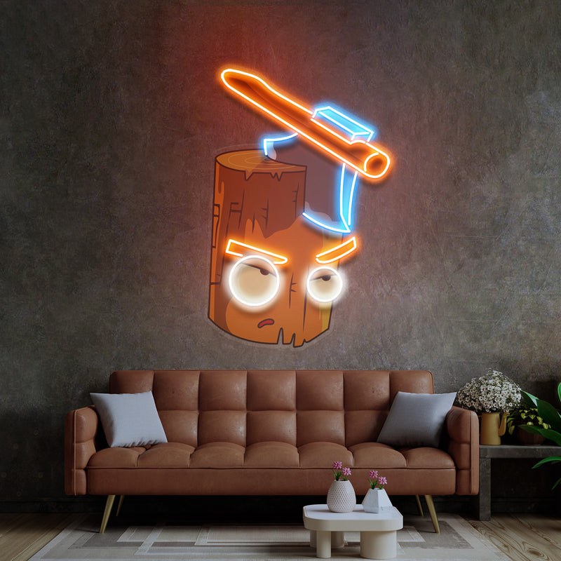 Wood And Ax Led Neon Acrylic Artwork