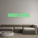 Custom Neon: ZABHIA HALAL