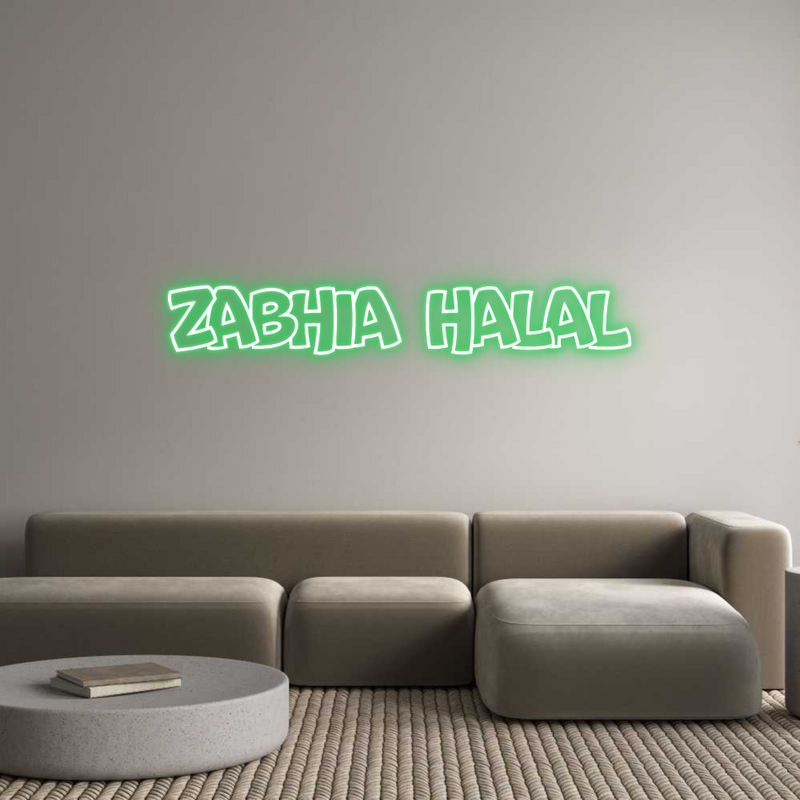 Custom Neon: ZABHIA HALAL