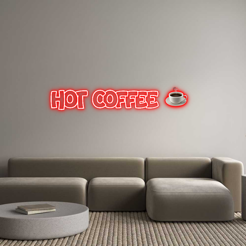 Custom Neon: HOT COFFEE ☕️