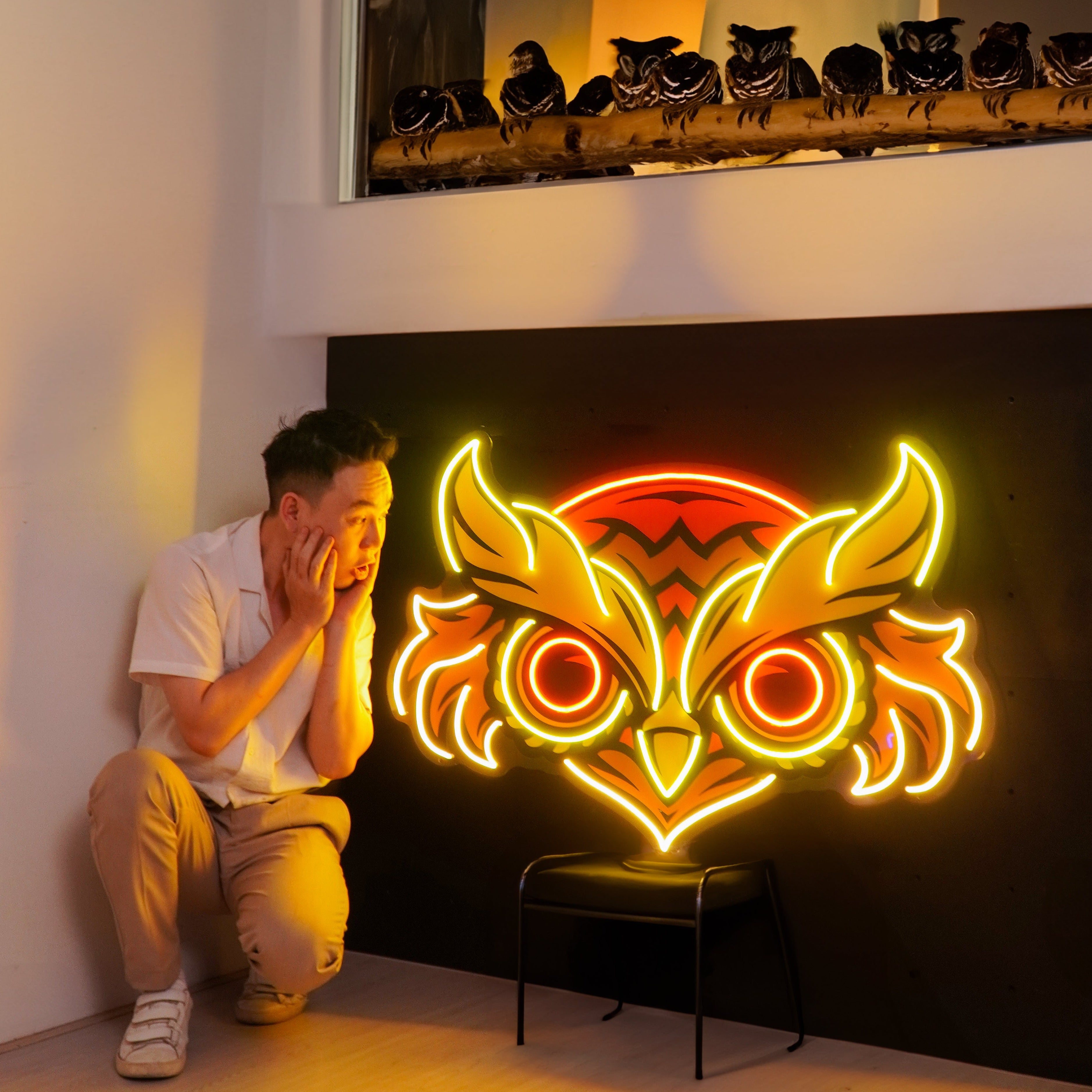 Brown Owl LED Neon Sign Light Pop Art