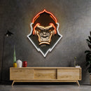 An Angry Gorilla Face LED Neon Sign Light Pop Art