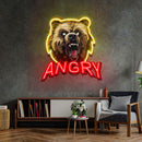 Angry Bear LED Neon Sign Light Pop Art
