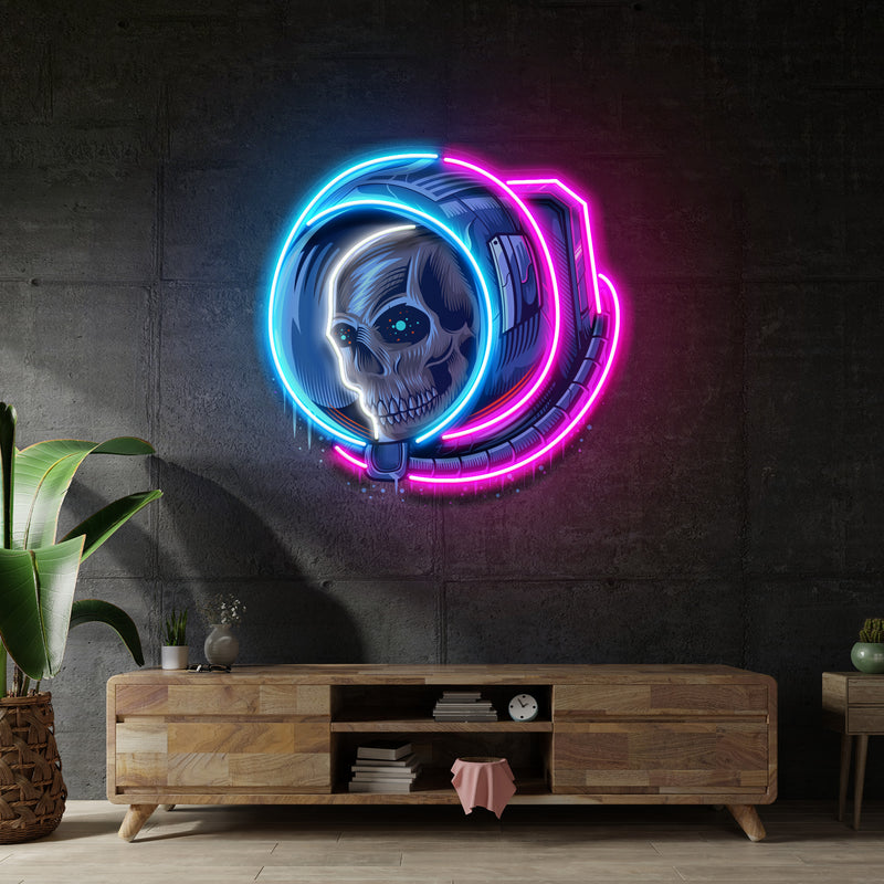 Astronaut Skull LED Neon Sign Light Pop Art