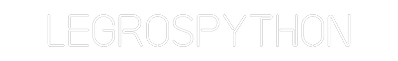 Custom Neon: LeGrosPython
