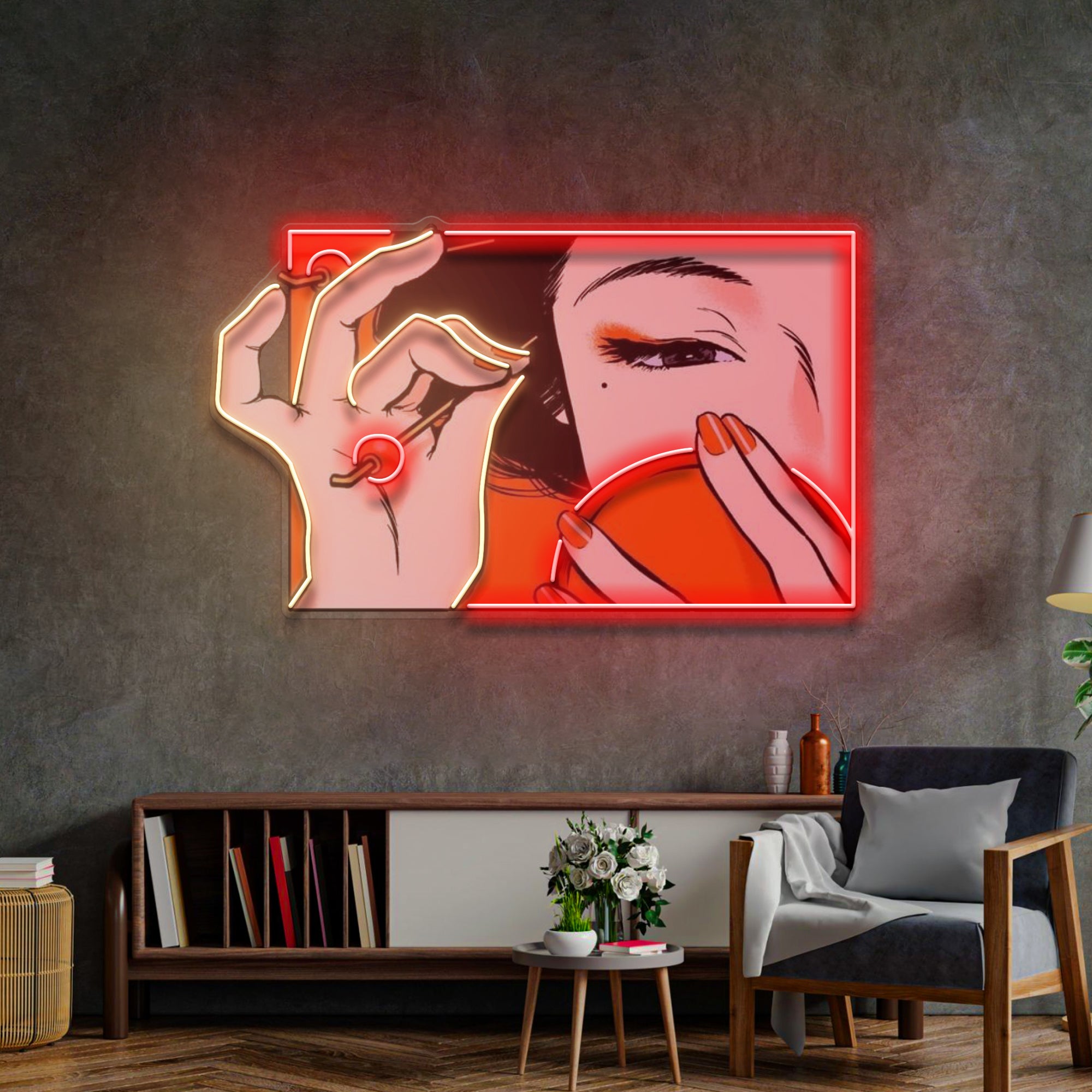 Geisha Girl LED Neon Sign Light Pop Art