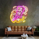 Boba Coffee Surfing LED Neon Sign Light Pop Art