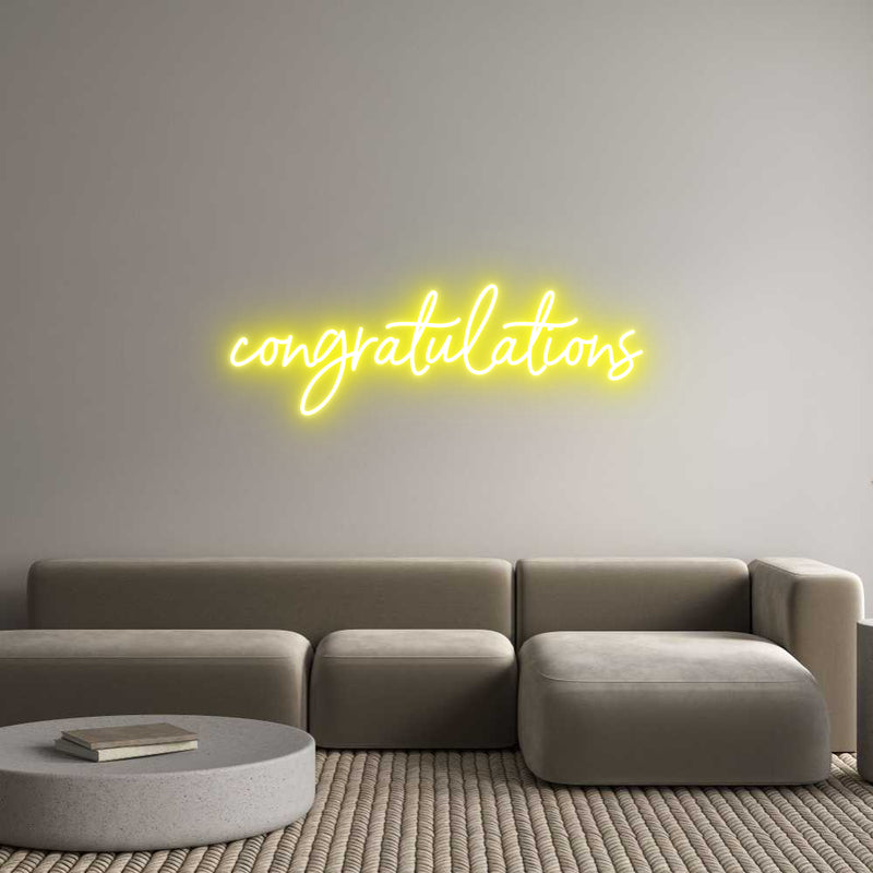 Custom Neon: congratulations