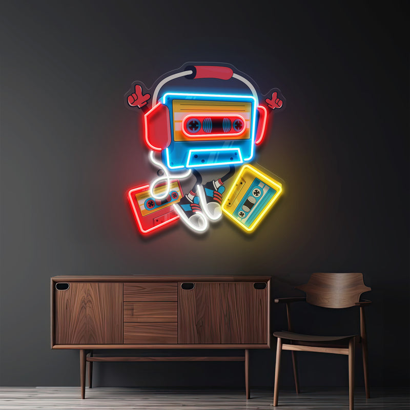 Cassette LED Neon Sign Light Pop Art