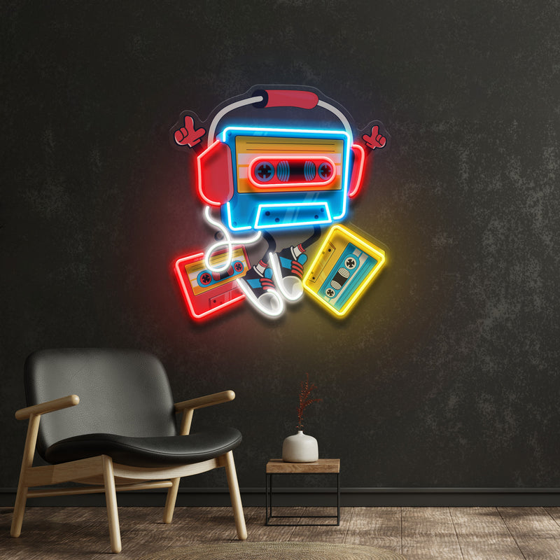 Cassette LED Neon Sign Light Pop Art