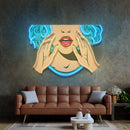Comic Book Girl LED Neon Sign Light Pop Art