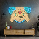 Comic Book Girl LED Neon Sign Light Pop Art
