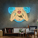 Comic Book Girl LED Neon Sign Light Pop Art