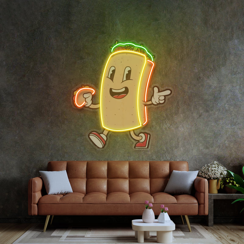 Cool Burrito LED Neon Sign Light Pop Art