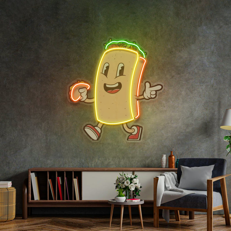 Cool Burrito LED Neon Sign Light Pop Art