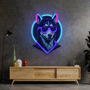 Cool Husky LED Neon Sign Light Pop Art