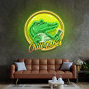 Crocodile Character Badge LED Neon Sign Light Pop Art