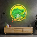 Crocodile Character Badge LED Neon Sign Light Pop Art