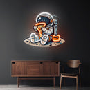 Cute Astropizza LED Neon Sign Light Pop Art