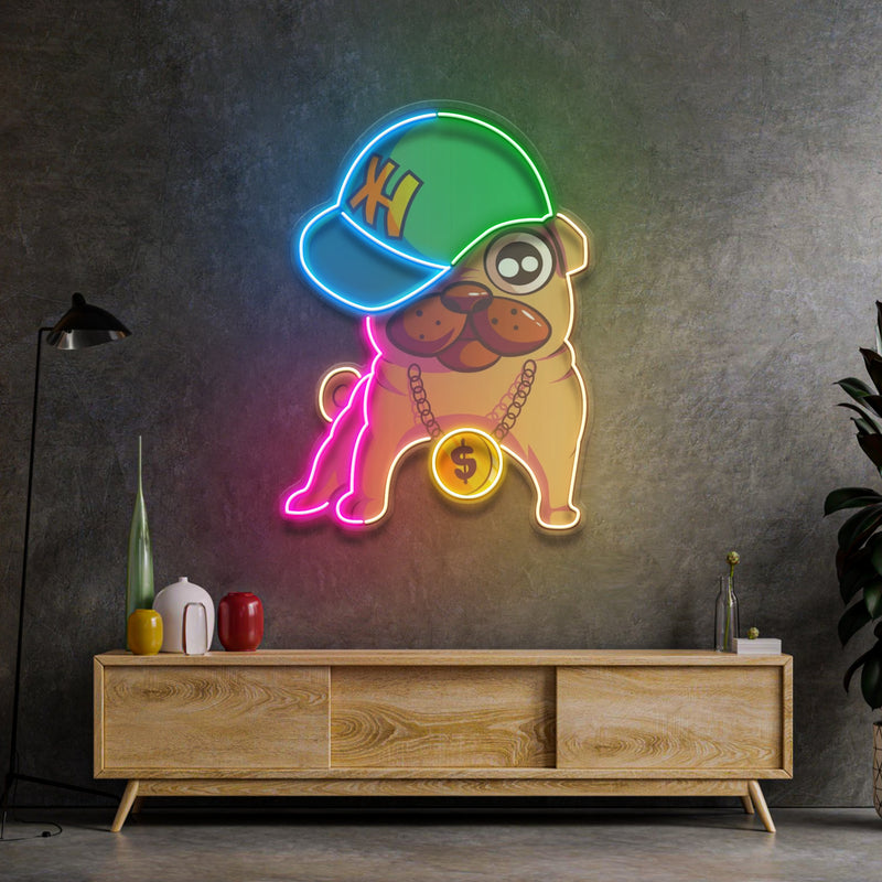 Cute Pug LED Neon Sign Light Pop Art