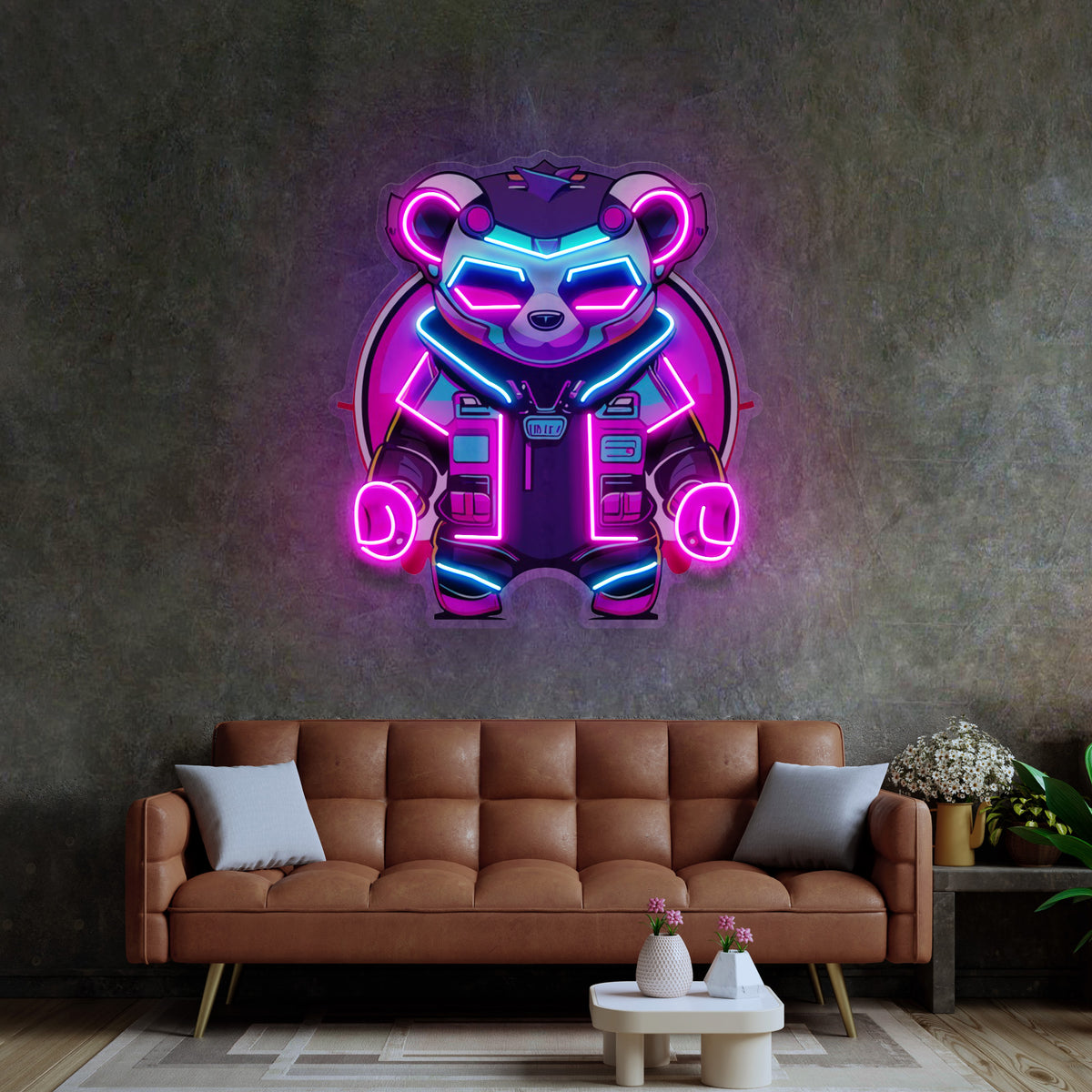 Cyberpunk Panda LED Neon Sign Light Pop Art