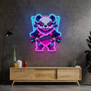 Panda Warrior LED Neon Sign Light Pop Art