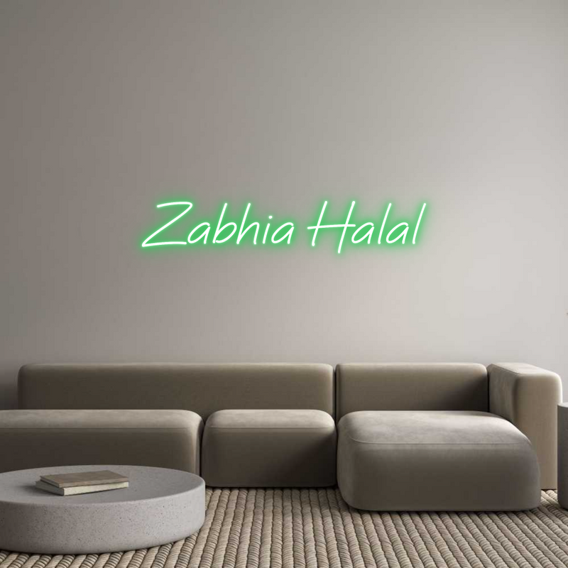 Custom Neon: Zabhia Halal