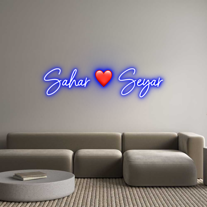 Custom Neon: Sahar ❤️ Seyar