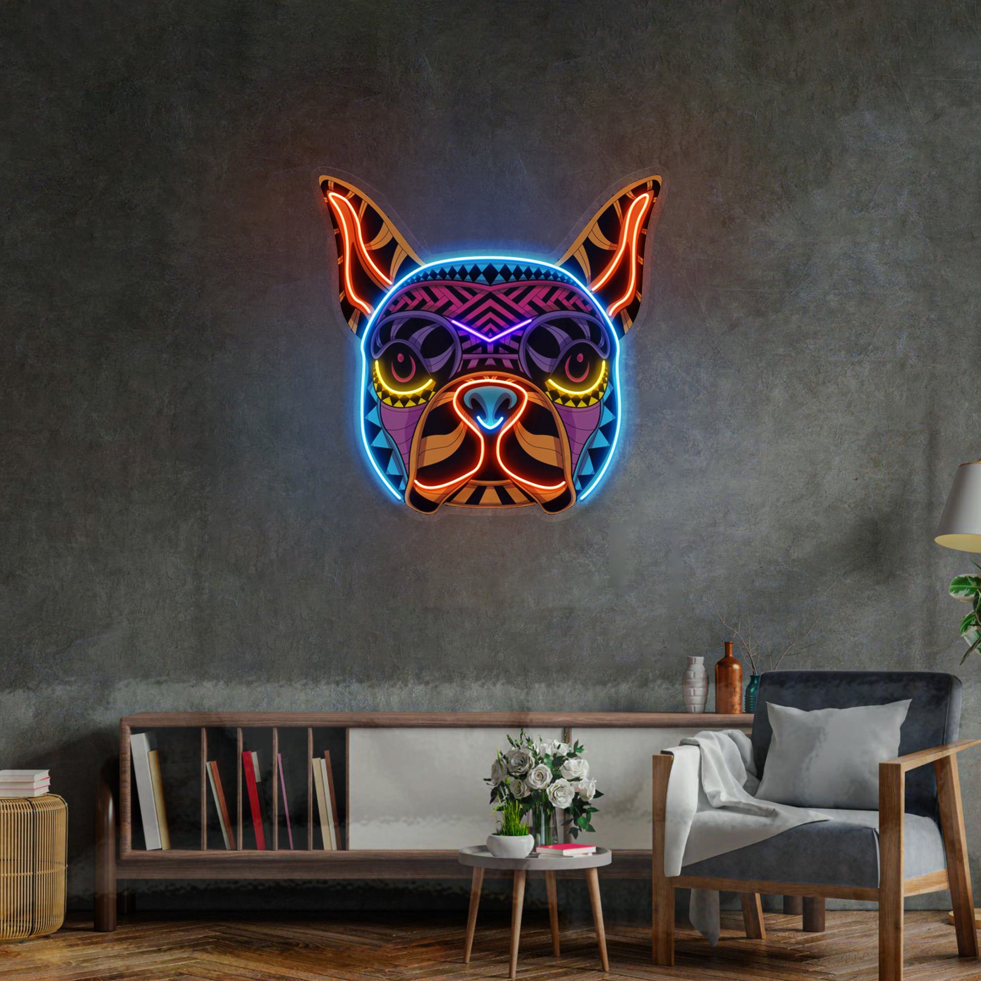 Decorative Dog LED Neon Sign Light Pop Art