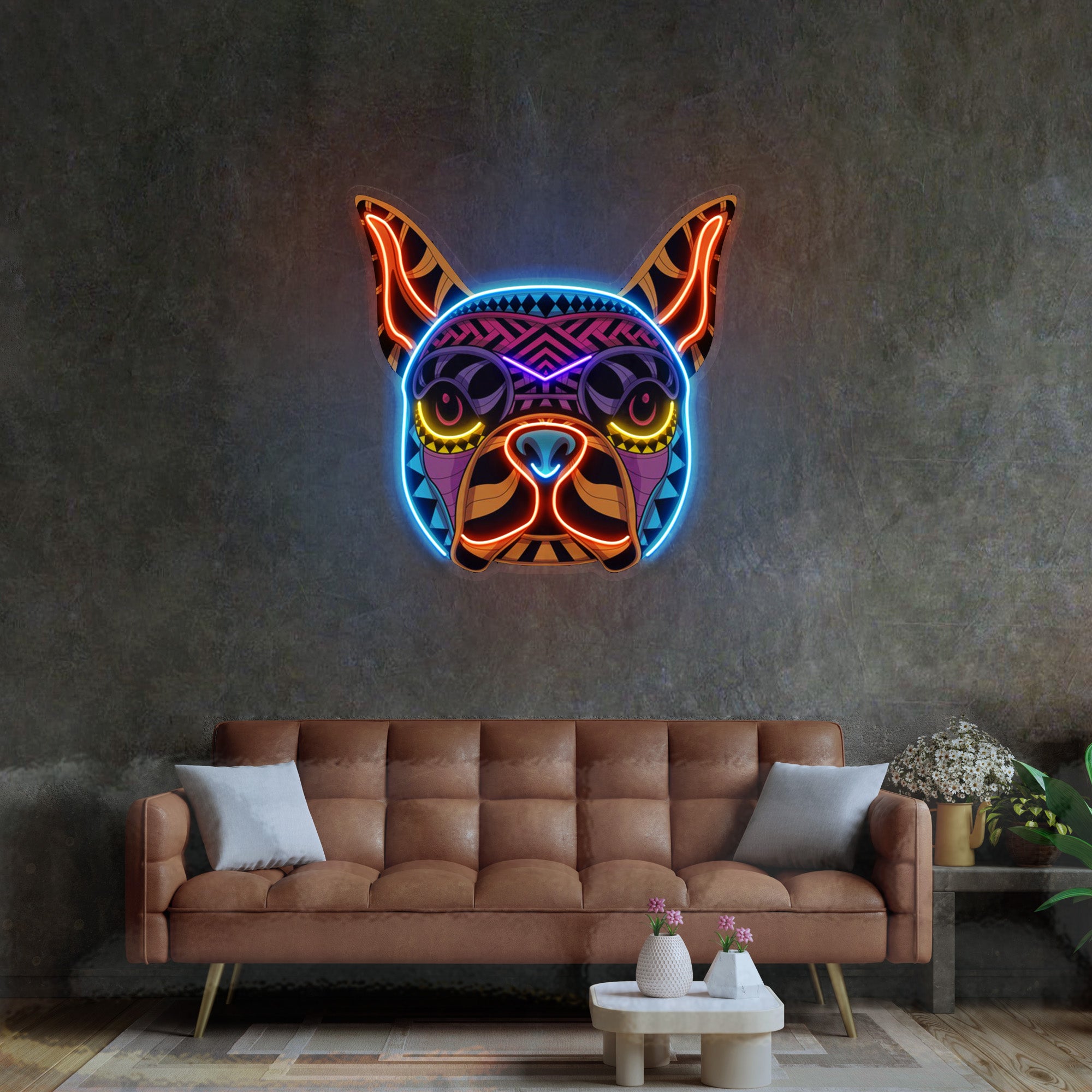 Decorative Dog LED Neon Sign Light Pop Art