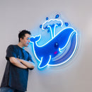 Baby Whale Spout LED Neon Sign Light Pop Art