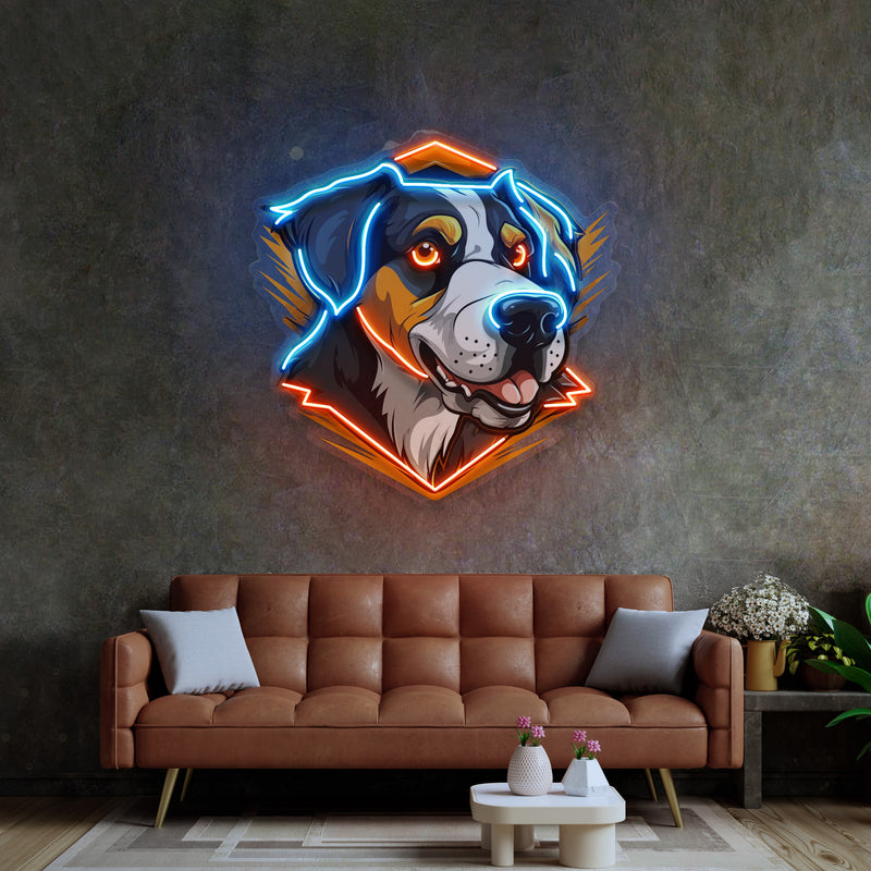 Dog Mascot LED Neon Sign Light Pop Art