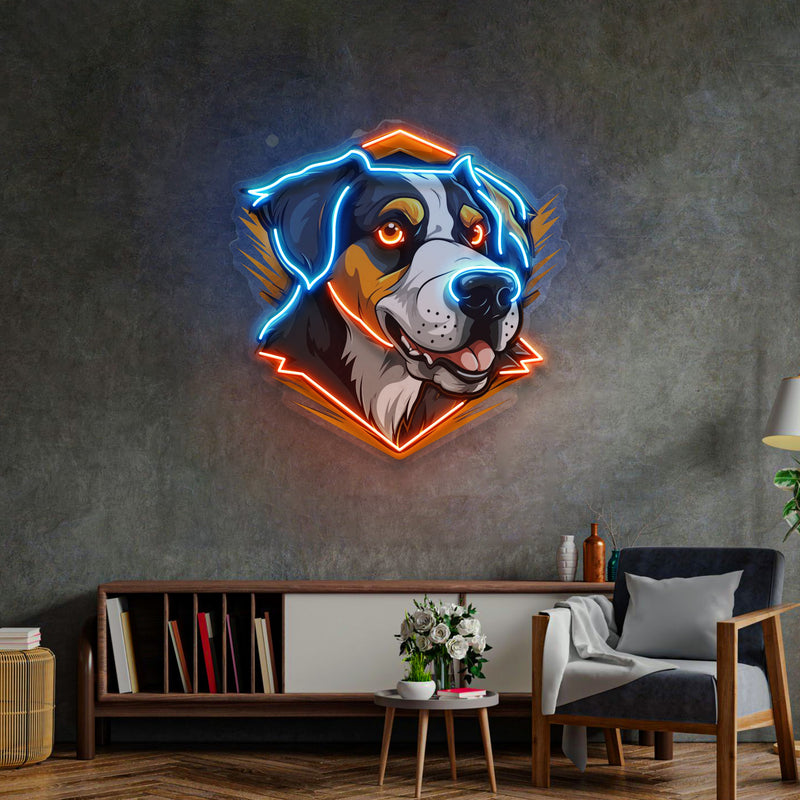 Dog Mascot LED Neon Sign Light Pop Art