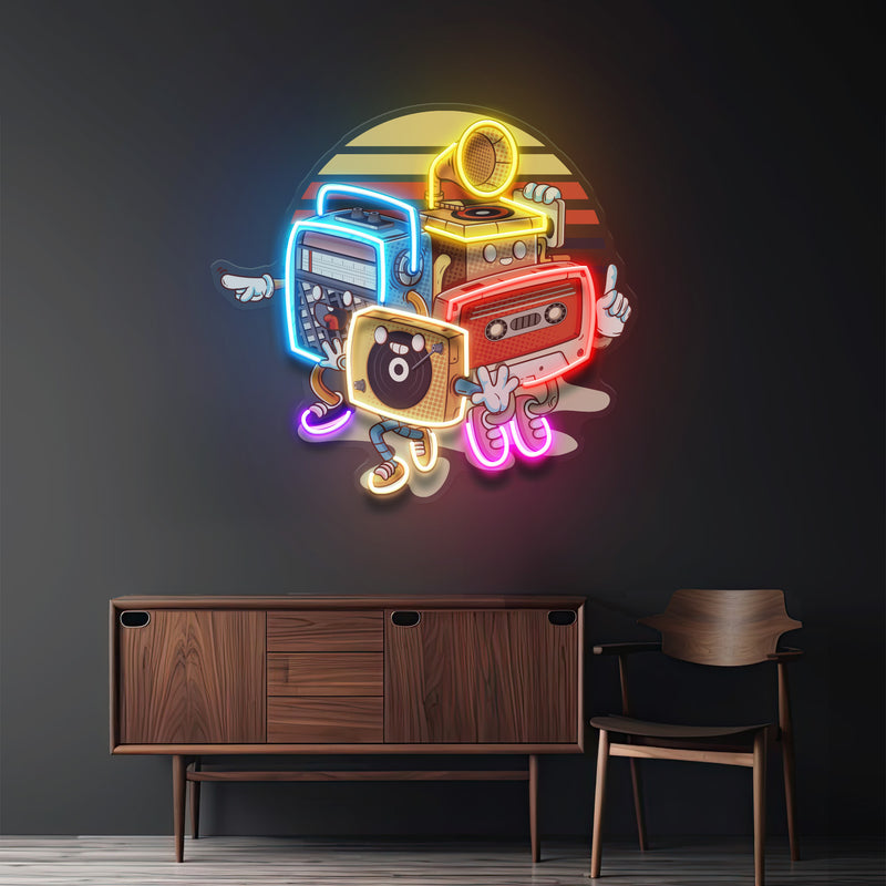 Doodle Music LED Neon Sign Light Pop Art