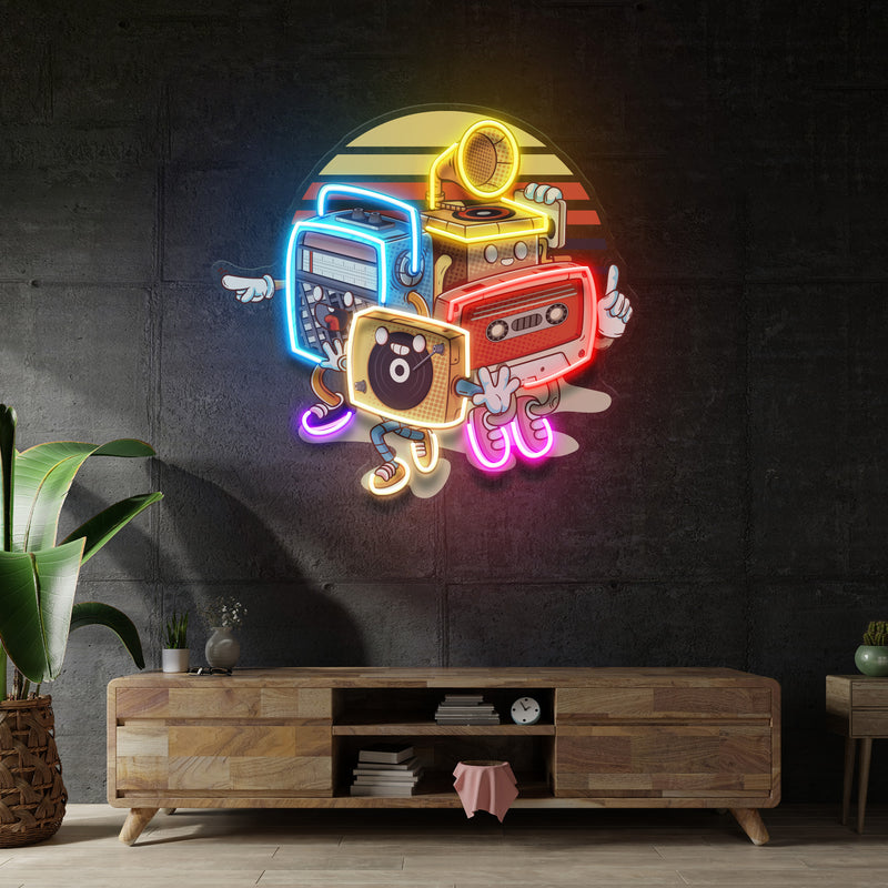 Doodle Music LED Neon Sign Light Pop Art