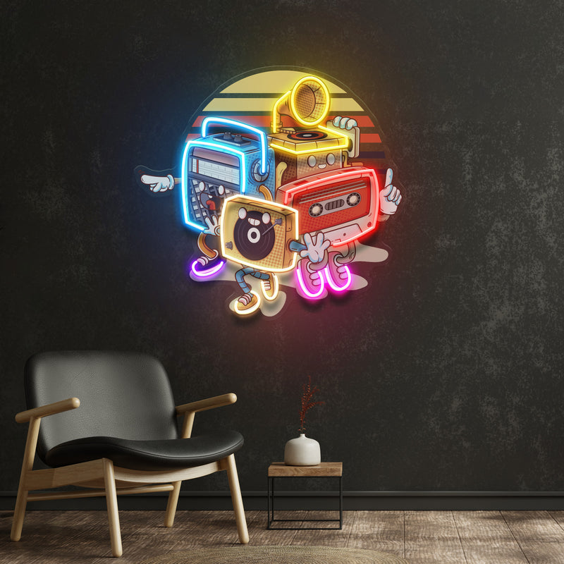 Doodle Music LED Neon Sign Light Pop Art