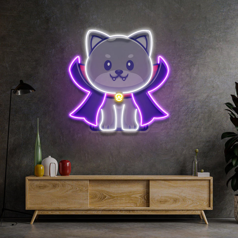 Dracula Dog LED Neon Sign Light Pop Art