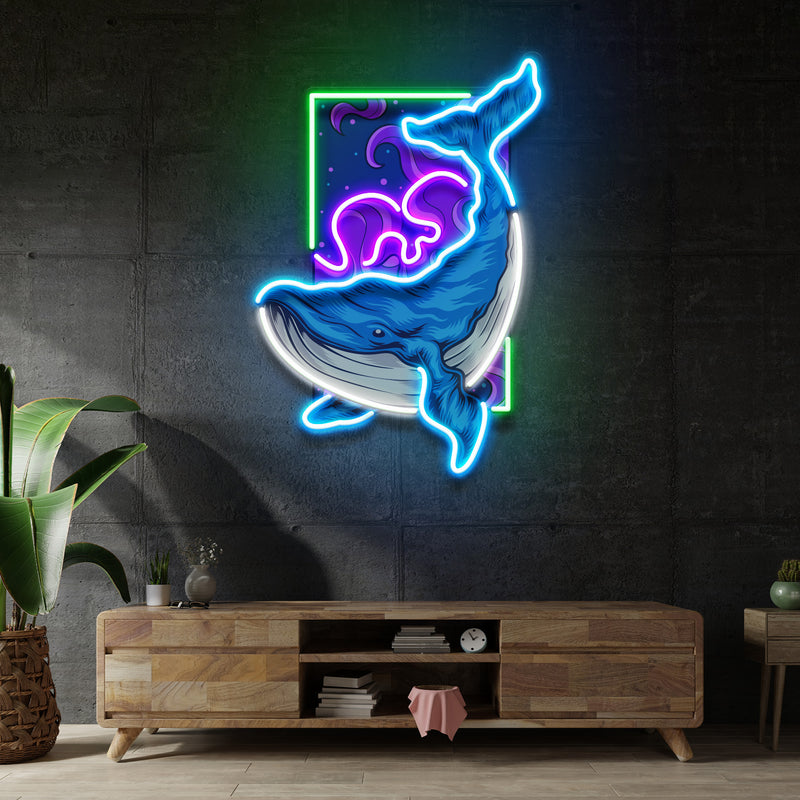 Dream Whale LED Neon Sign Light Pop Art