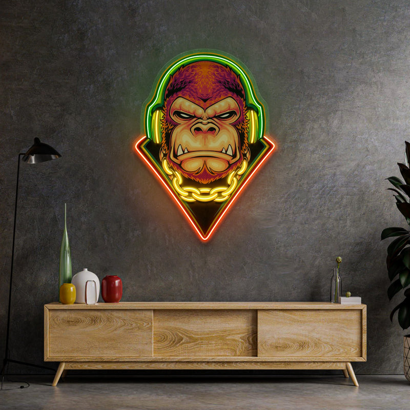Electro Gorilla LED Neon Sign Light Pop Art