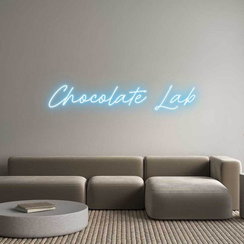 Custom Neon: Chocolate Lab