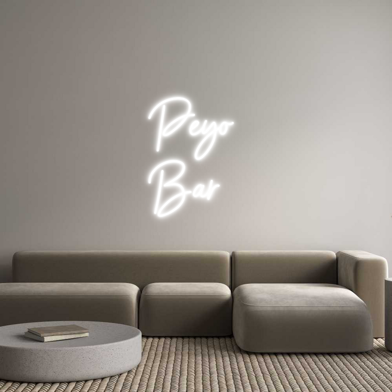 Custom Neon: Peyo 
Bar