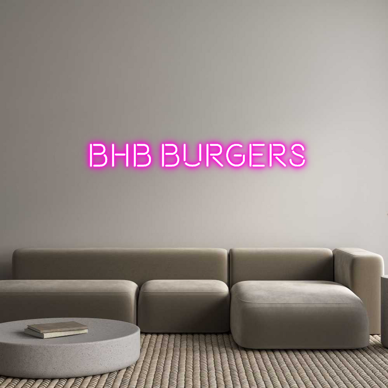 Custom Neon:  BHB BURGERS